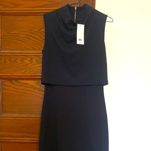 French Connection polka plains jersey dress